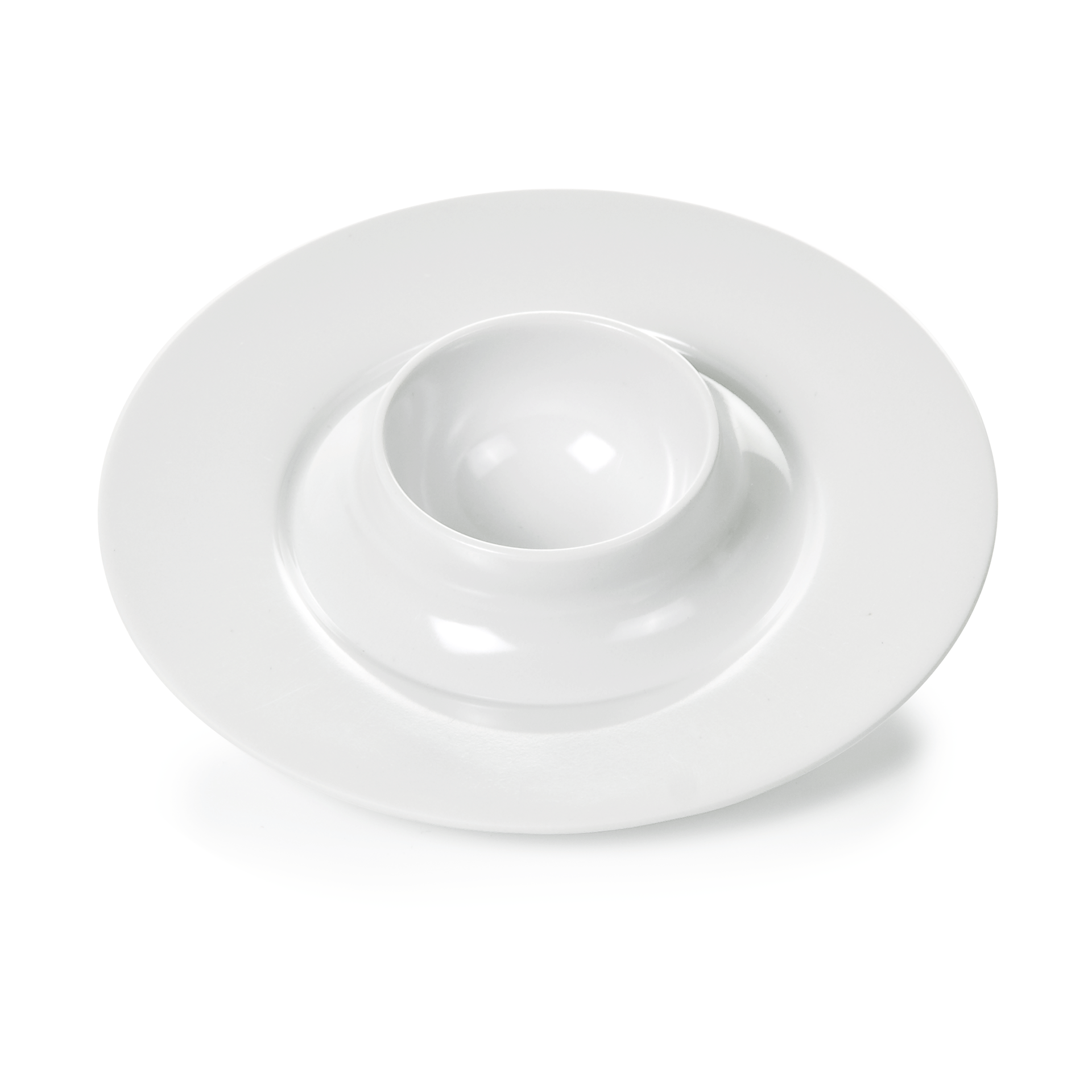 8-teiliges Keramik-Eierbecher-Set mit Eierlöffel Frühstücksei Ei Becher weiß 